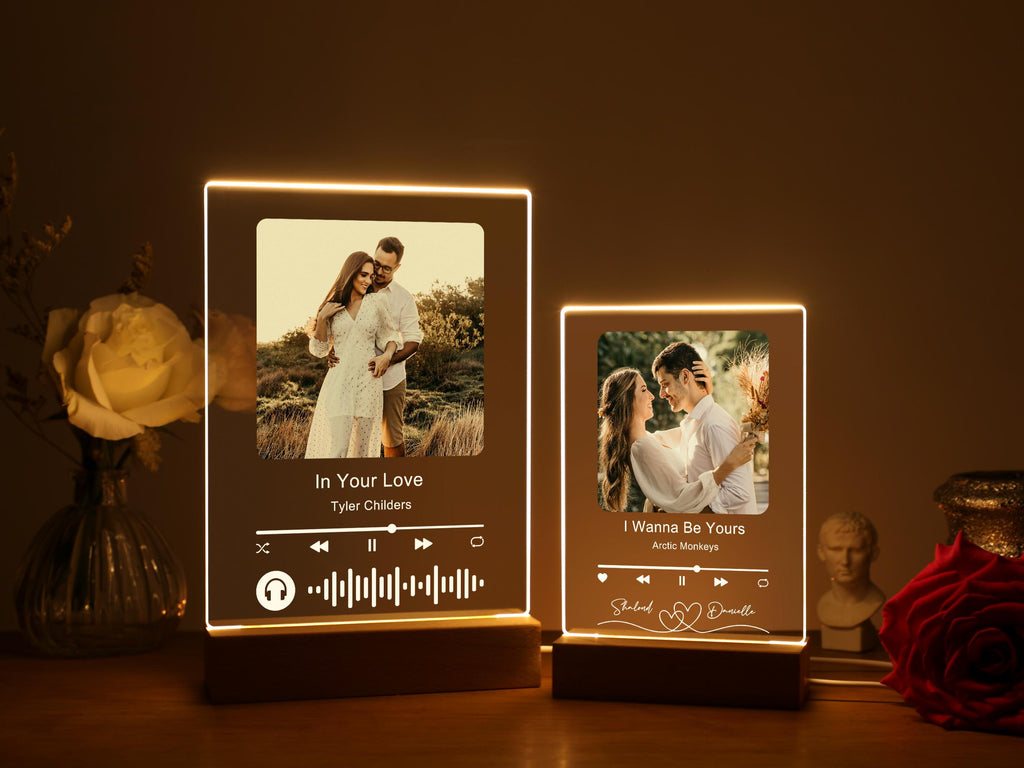 Personalized Photo Song Acrylic Night Light – product view 1