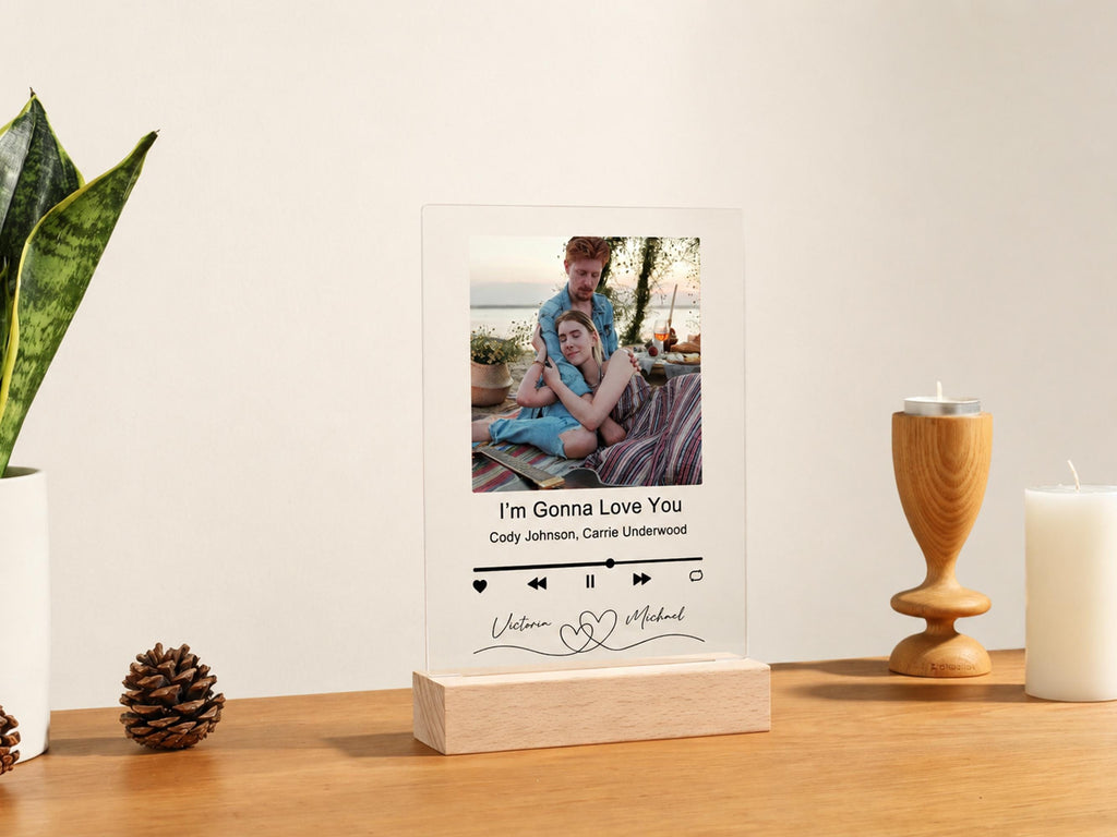 Personalized Photo Song Acrylic Night Light – product view 2