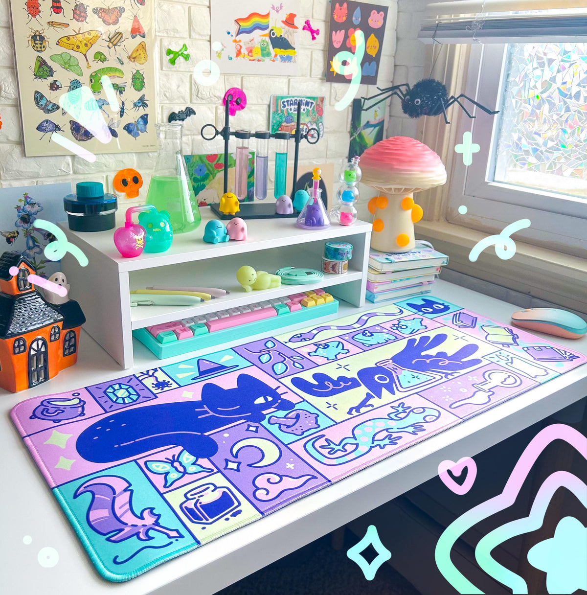 Witch’s Brew Magical Animals Desk Mat – product view 2