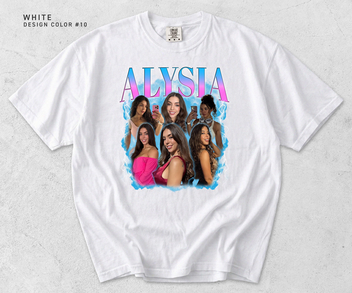 Personalized Photo Collage Comfort Colors T-Shirt — example 4