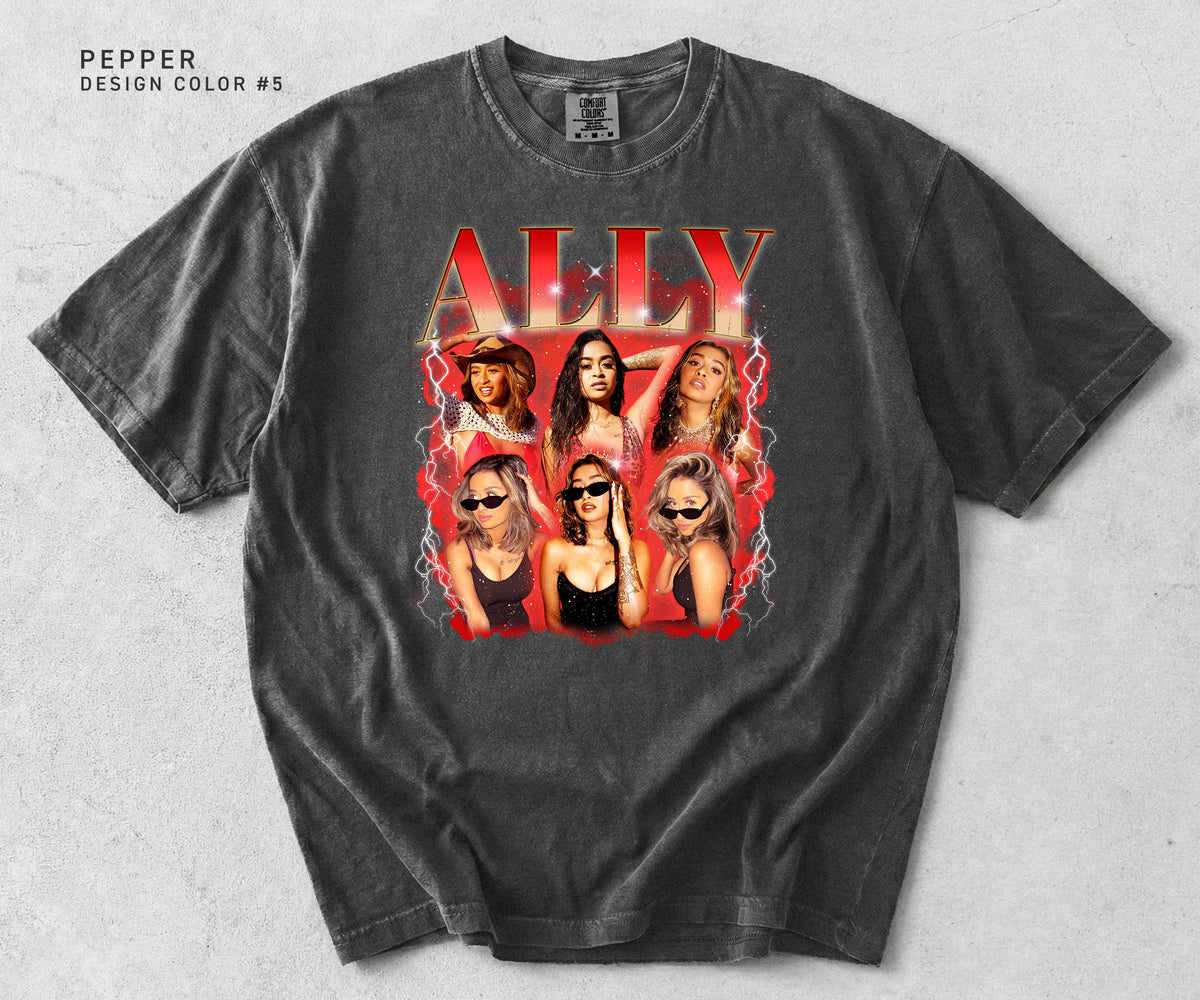Personalized Photo Collage Comfort Colors T-Shirt — example 6