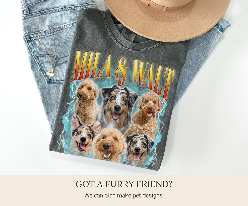 Personalized Photo Collage Comfort Colors T-Shirt — example 11