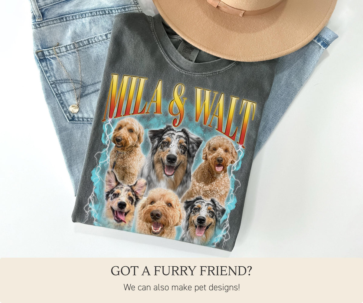 Personalized Photo Collage Comfort Colors T-Shirt — example 11