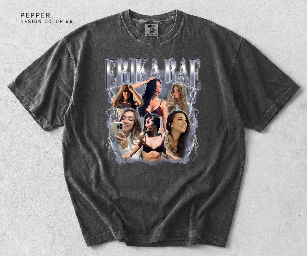 Personalized Photo Collage Comfort Colors T-Shirt — example 12