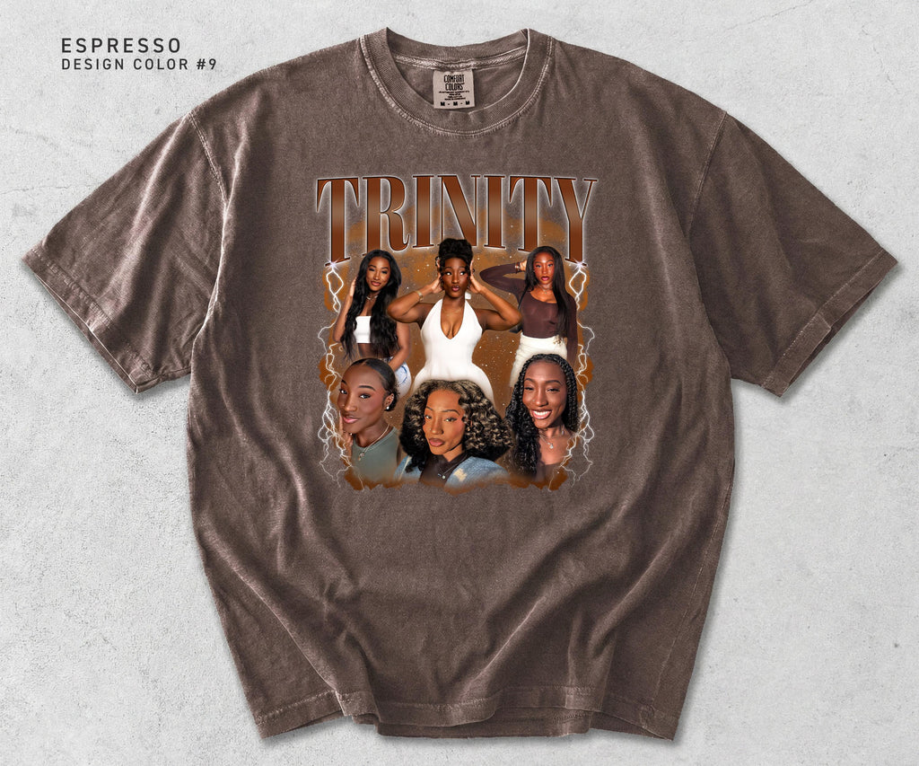 Personalized Photo Collage Comfort Colors T-Shirt — example 13