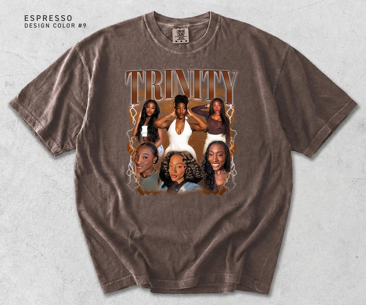 Personalized Photo Collage Comfort Colors T-Shirt — example 13