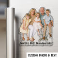 Custom Grandparents Photo Cutout Fridge Magnet – product view 1