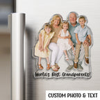 Custom Grandparents Photo Cutout Fridge Magnet – product view 1