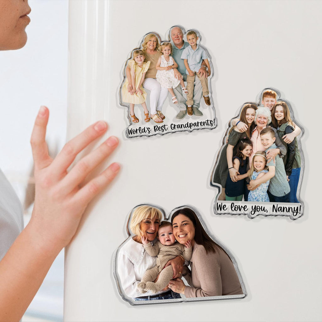 Custom Grandparents Photo Cutout Fridge Magnet – product view 11