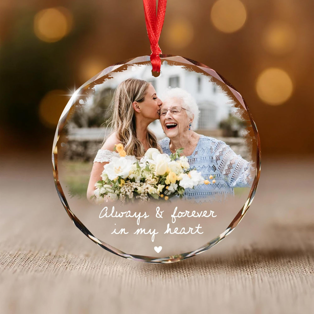 Custom Photo Memorial Christmas Ornament