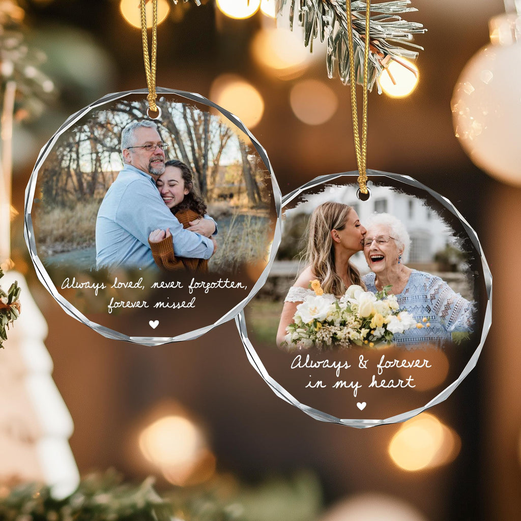 Custom Photo Memorial Christmas Ornament