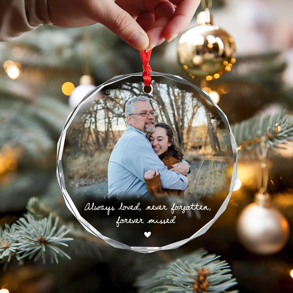 Custom Photo Memorial Christmas Ornament