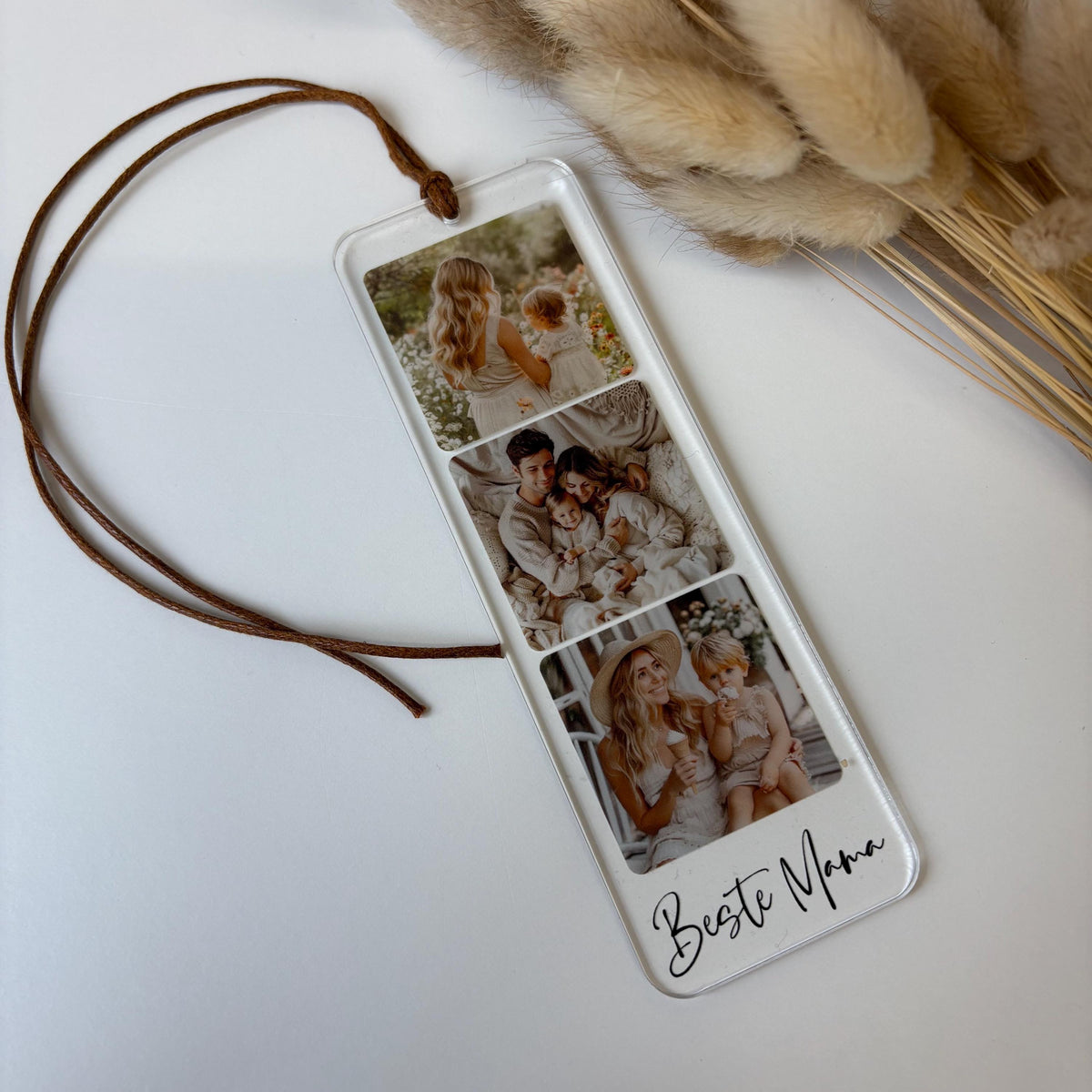 Personalized Three-Photo Acrylic Bookmark – product view 2