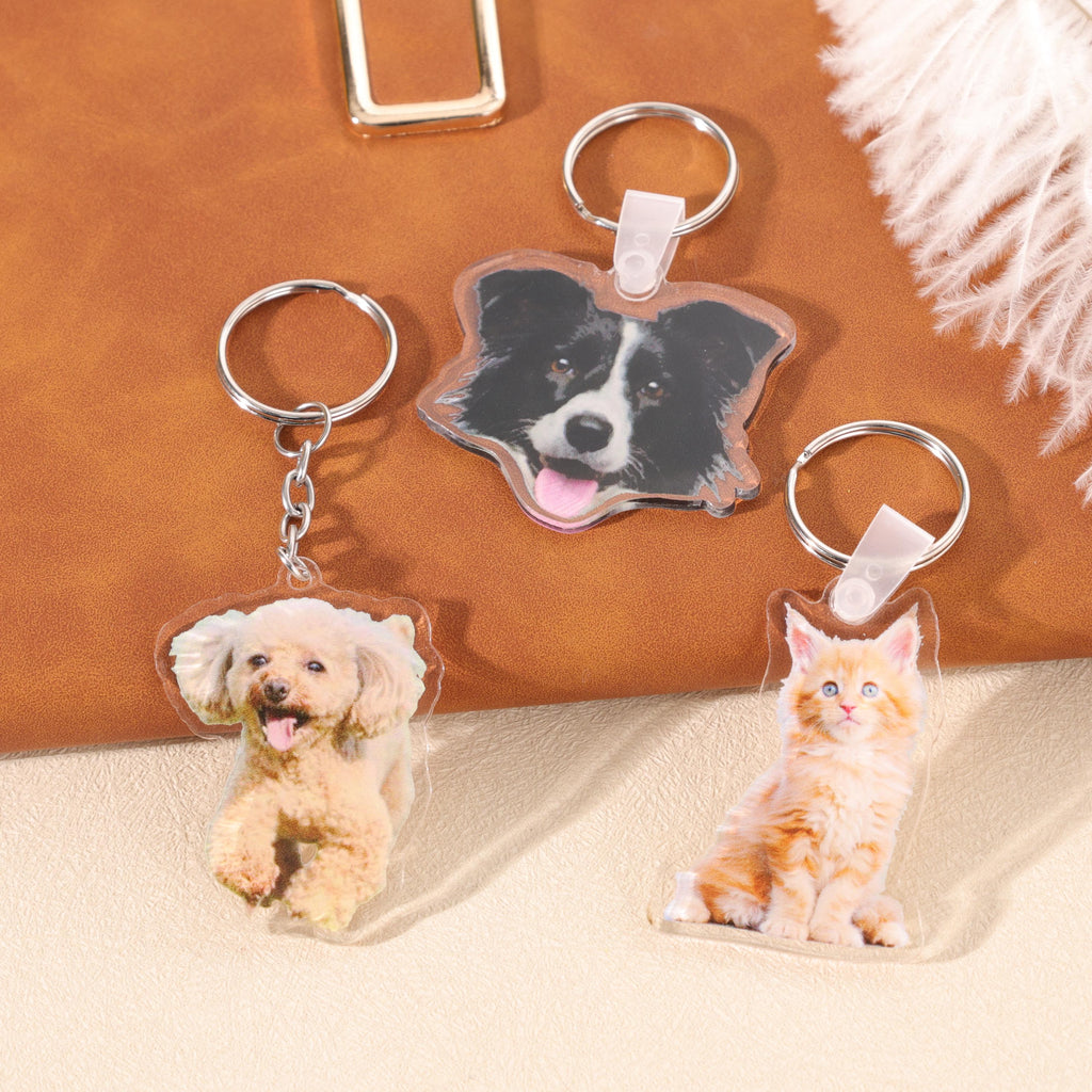 Custom Photo Cutout Acrylic Keychain – personalization example or guide
