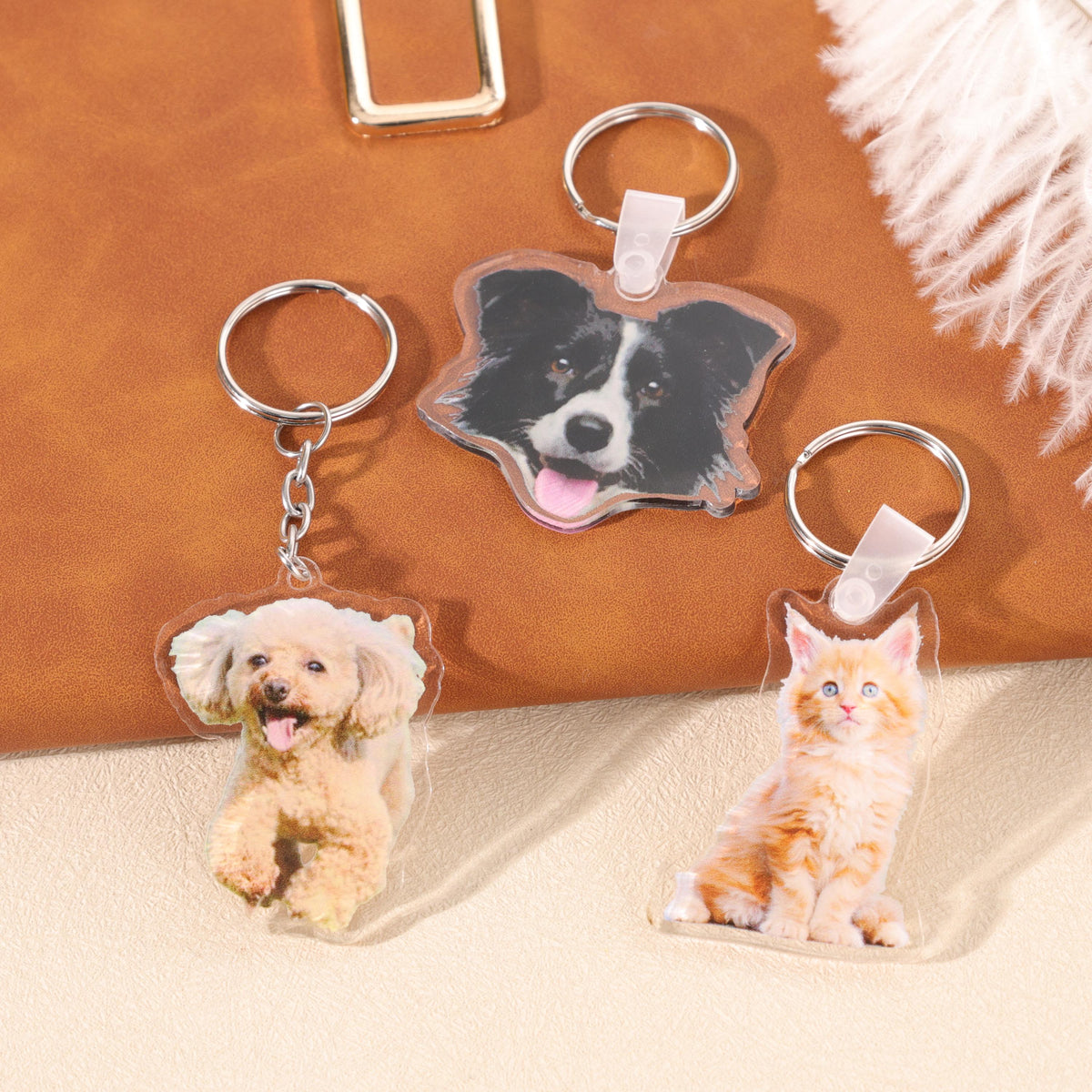 Custom Photo Cutout Acrylic Keychain – personalization example or guide