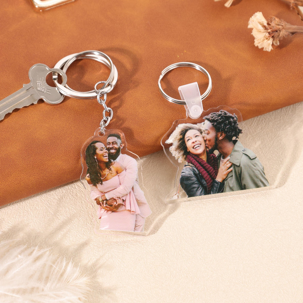 Custom Photo Cutout Acrylic Keychain – personalization example or guide