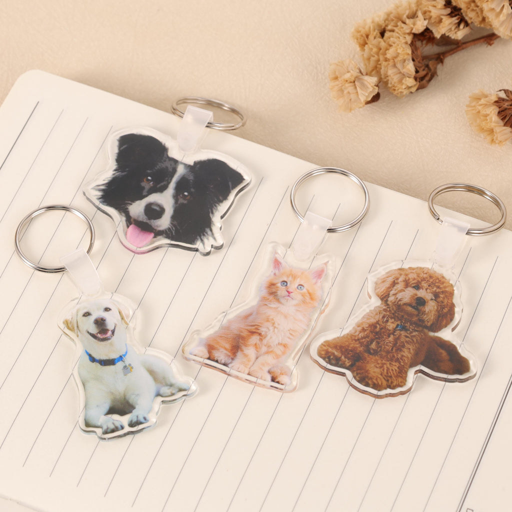 Custom Photo Cutout Acrylic Keychain – personalization example or guide