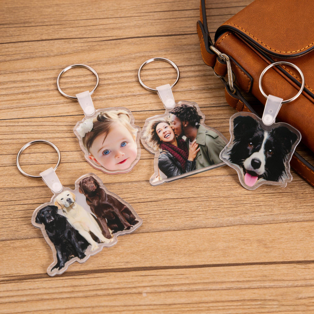 Custom Photo Cutout Acrylic Keychain – personalization example or guide