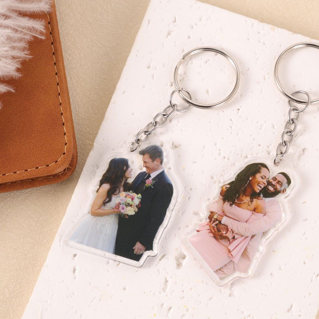 Custom Photo Cutout Acrylic Keychain – personalization example or guide