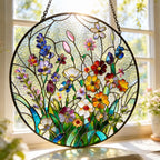Wildflower Meadow Printed Glass Suncatcher – product view 1