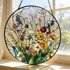Wildflower Meadow Printed Glass Suncatcher – product view 2