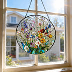 Wildflower Meadow Printed Glass Suncatcher – product view 8