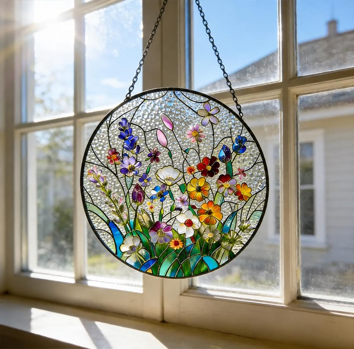 Wildflower Meadow Printed Glass Suncatcher – product view 9