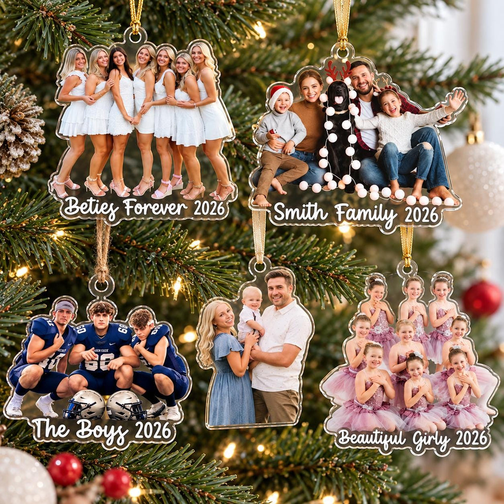 Personalized Acrylic Cutout Photo Ornament