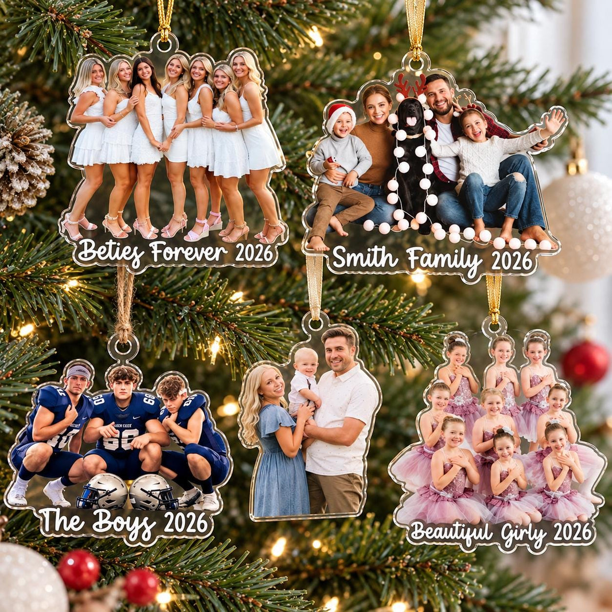 Personalized Acrylic Cutout Photo Ornament