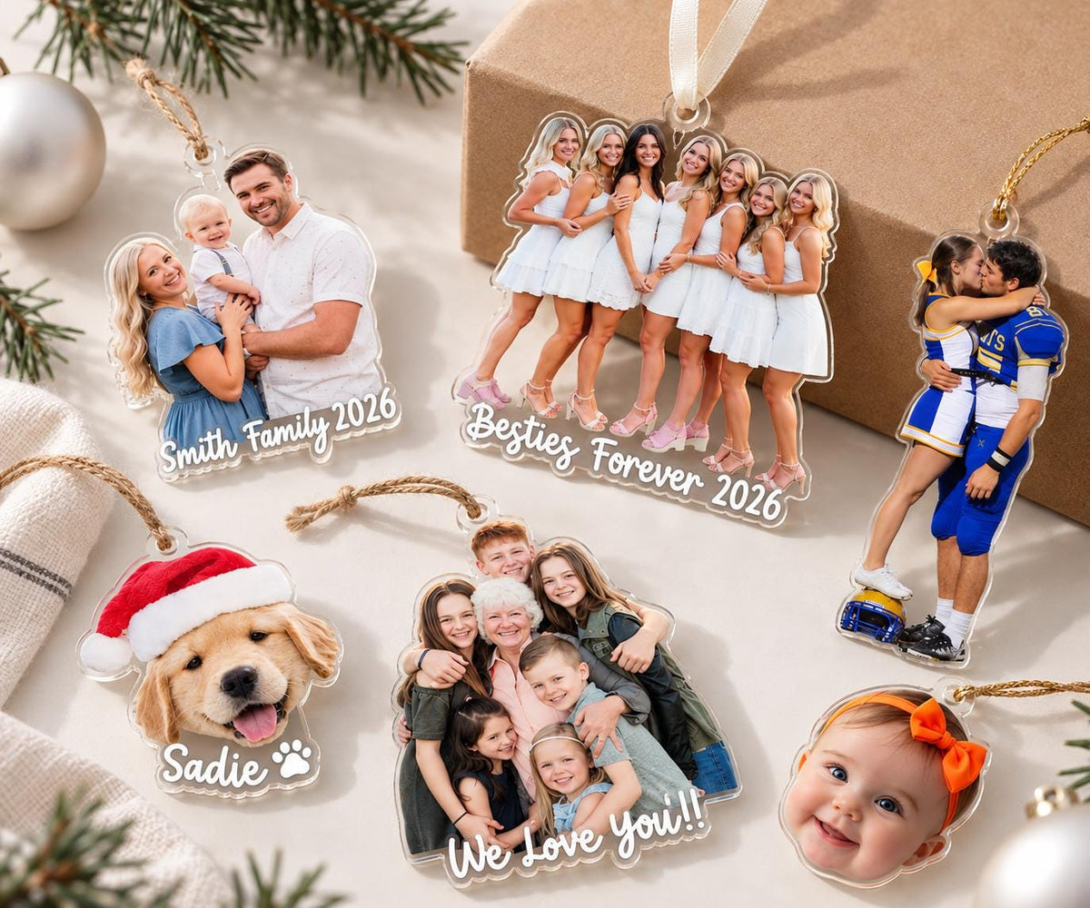 Personalized Acrylic Cutout Photo Ornament