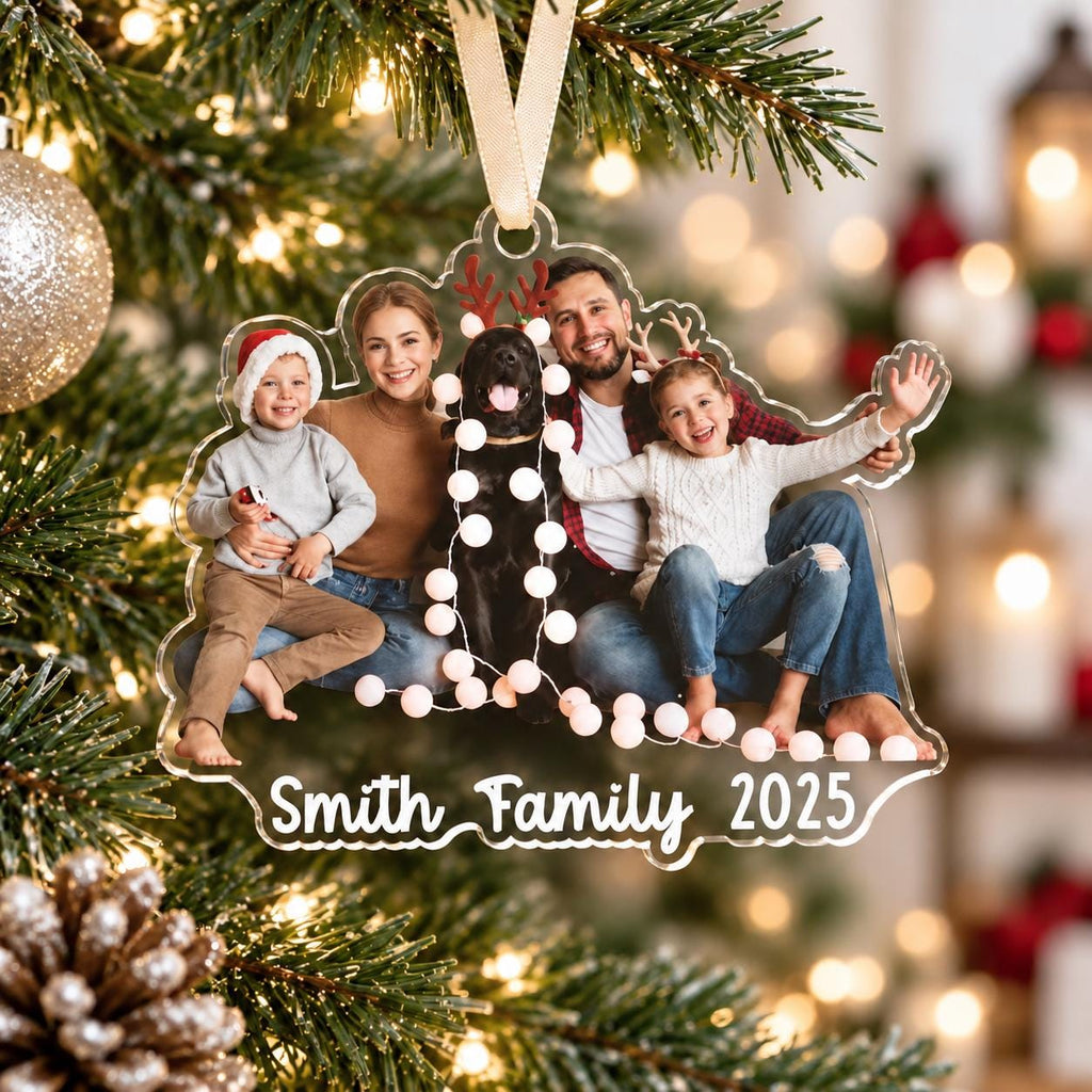 Personalized Acrylic Cutout Photo Ornament