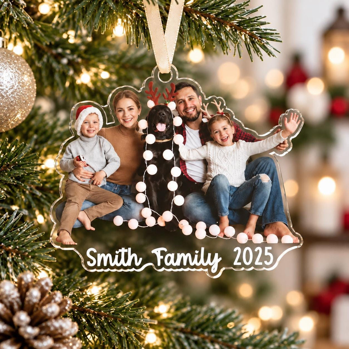 Personalized Acrylic Cutout Photo Ornament