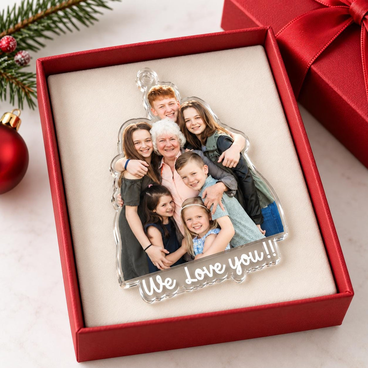 Personalized Acrylic Cutout Photo Ornament