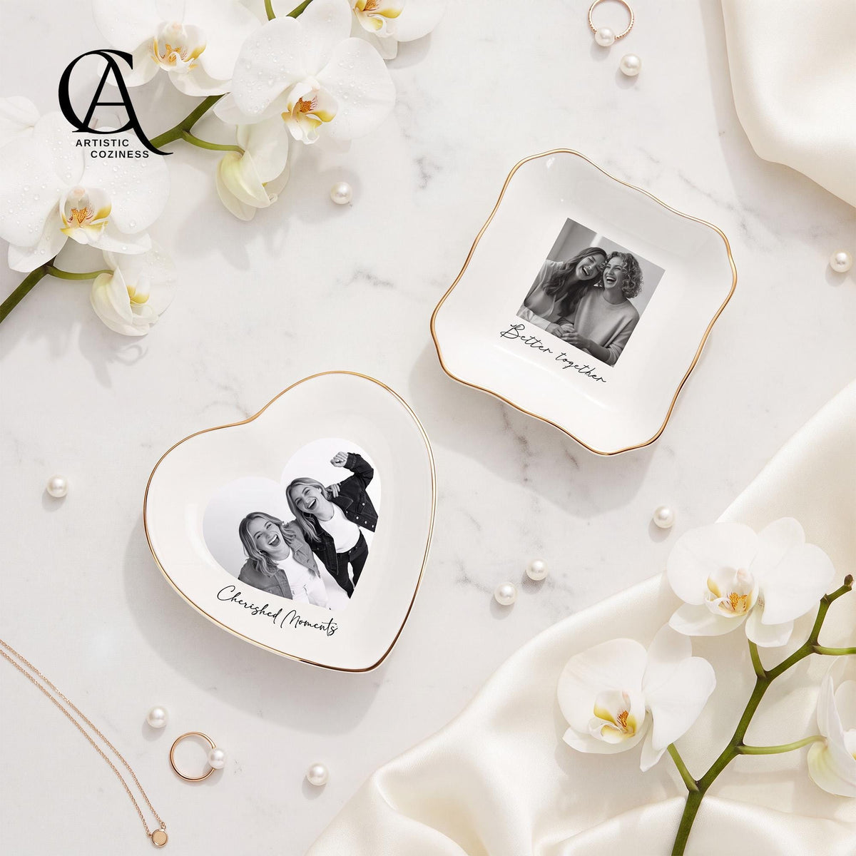 Personalized Photo Ceramic Jewelry Dish – product example 5