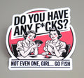 Go Fish funny vinyl sticker — product view 1