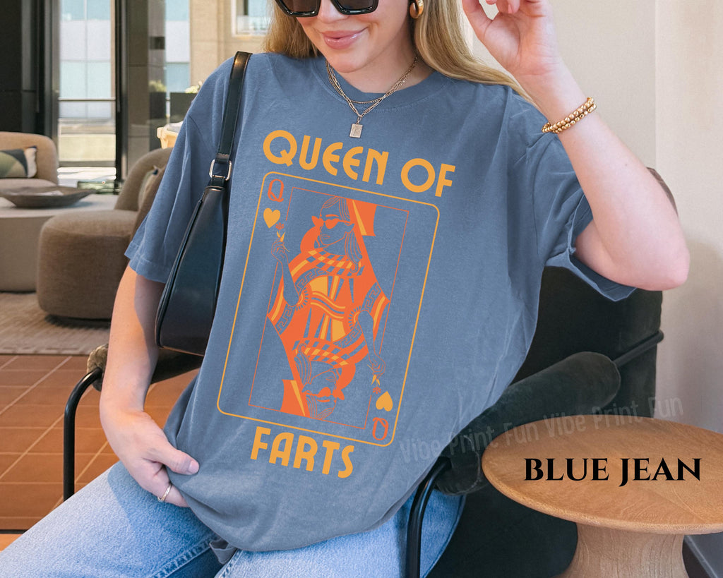 Queen of Farts Funny Comfort Colors T-Shirt — view 4
