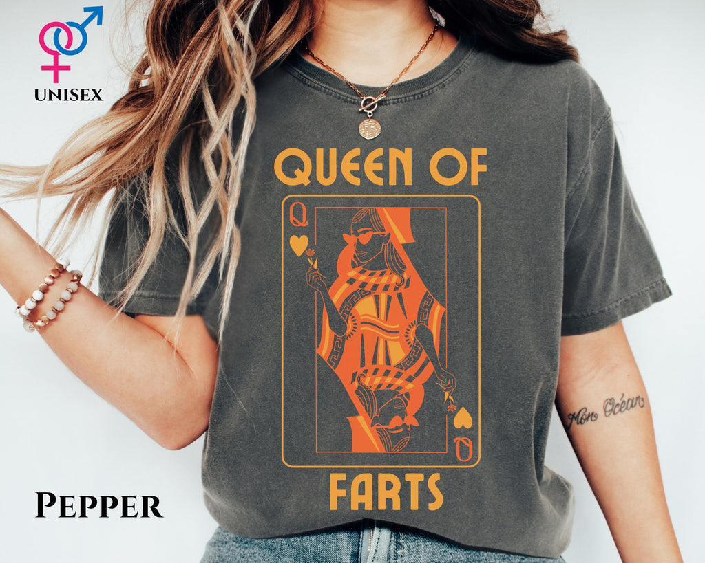 Queen of Farts Funny Comfort Colors T-Shirt — view 8