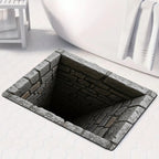 Stone Well 3D Optical Illusion Printed Floor Rug — view 2