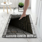 Stone Well 3D Optical Illusion Printed Floor Rug — view 3