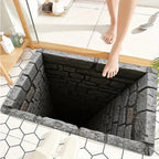 Stone Well 3D Optical Illusion Printed Floor Rug — view 4