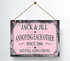 Personalized Annoying Each Other Since Anniversary Metal Sign — view 14