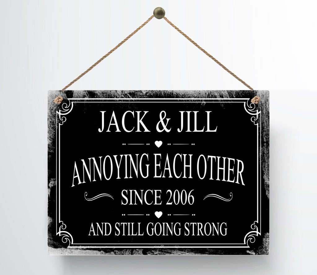 Personalized Annoying Each Other Since Anniversary Metal Sign — view 17