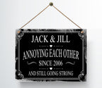 Personalized Annoying Each Other Since Anniversary Metal Sign — view 17