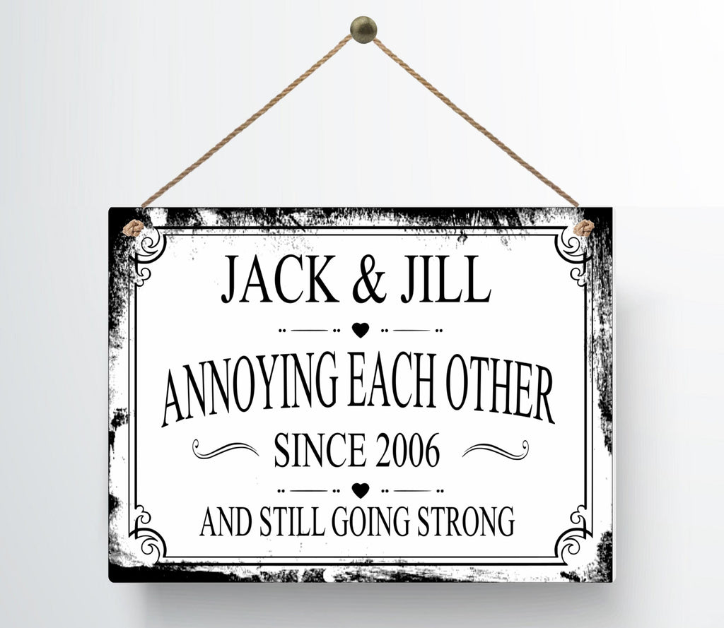 Personalized Annoying Each Other Since Anniversary Metal Sign — view 18