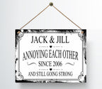 Personalized Annoying Each Other Since Anniversary Metal Sign — view 18