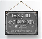 Personalized Annoying Each Other Since Anniversary Metal Sign — view 7