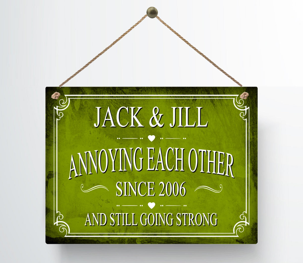 Personalized Annoying Each Other Since Anniversary Metal Sign — view 8