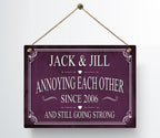 Personalized Annoying Each Other Since Anniversary Metal Sign — view 9