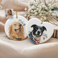 Personalized Watercolor Pet Portrait Christmas Ornament – product view 2