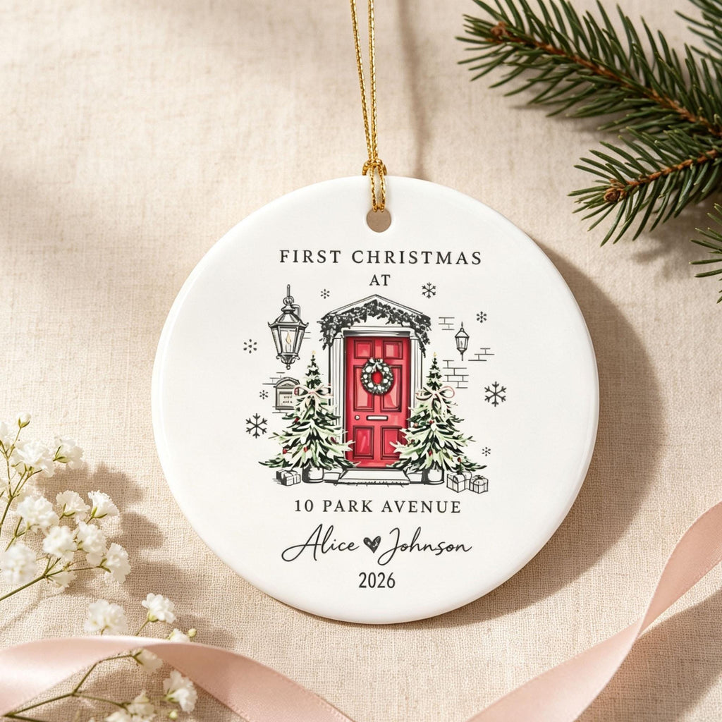 First Christmas in Our New Home Personalized Ornament – product view 1